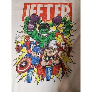 Jeeter X Marvel Shirt Mens Large Edition Superheroes Joint Tee White‎
